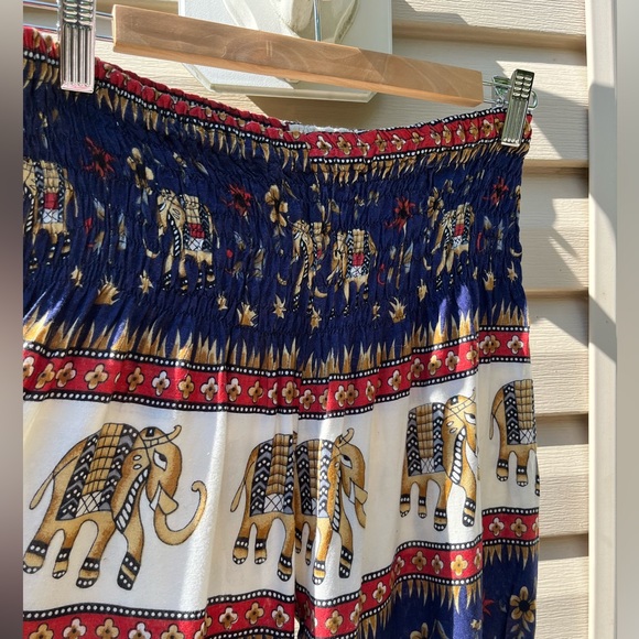 Harem Pants w Elephant Print - Picture 2 of 8